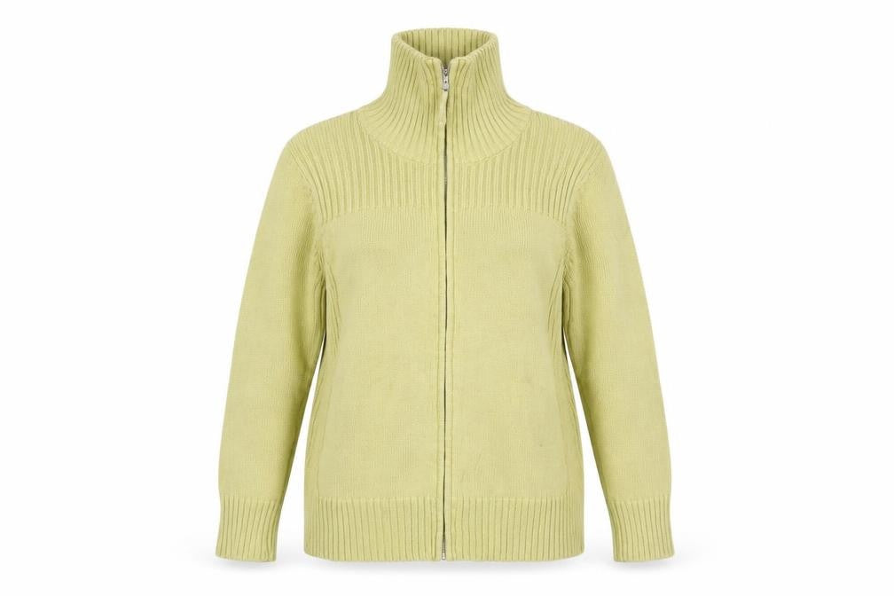 Front view of Marks & Spencer women’s yellow jacket, size UK 18