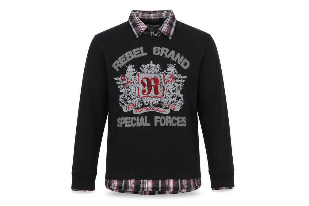 Front view of Matalan boys’ black basic casual, size 10-11, years