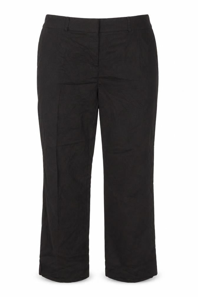 Front view of Country Casuals women’s brown trousers, size UK 14, 30-inch leg