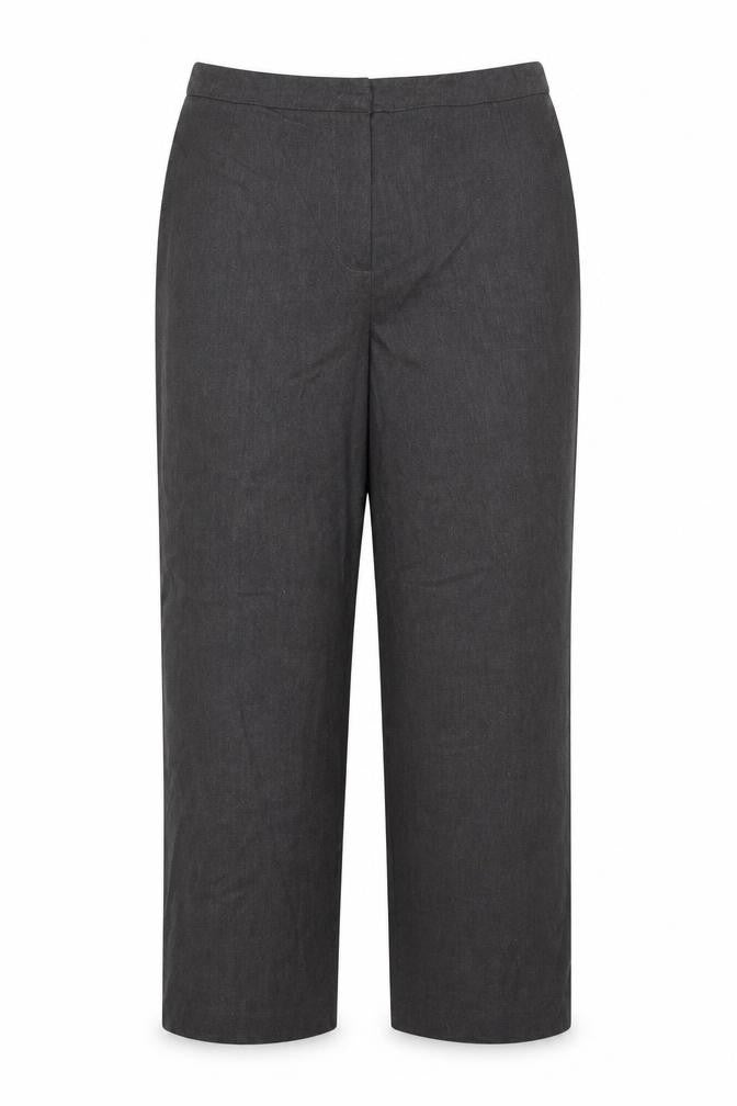 Front view of Poppy women’s grey trousers, size UK 14, 29-inch leg