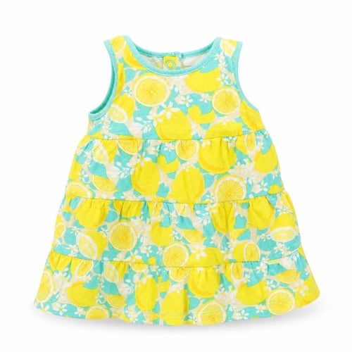 H&M Baby Green   Fit & Flare  Size 3-6 Months  - Lemon Print
