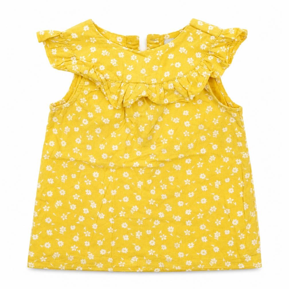 Front view of Primark boys’ yellow a-line, size 24, months