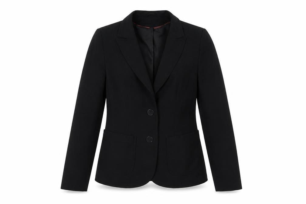 Front view of Bay women’s black jacket blazer, size UK 10