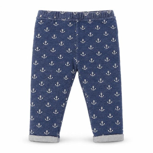 F&F Baby Blue Geometric  Jogger Trousers Size 12-18 Months