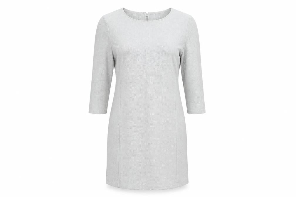 Front view of Tahari women’s grey jumper dress, size XL