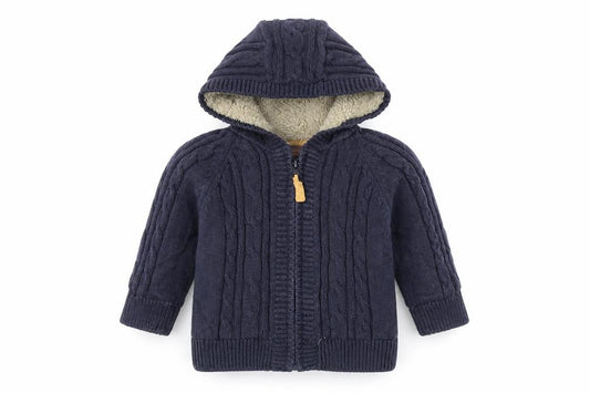 Front view of Marks & Spencer Baby Blue Argyle/Diamond Basic Coat Coat, size 0-3, Months