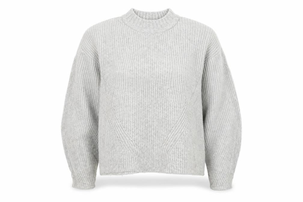 Front view of H&M women’s grey jumper, size M