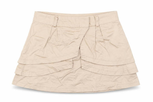 Front view of ASOS women’s pink a-line skirt, size UK 8