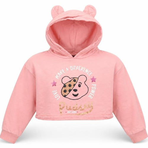 George Girls Pink   Pullover Hoodie Size 5-6 Years  - Crop