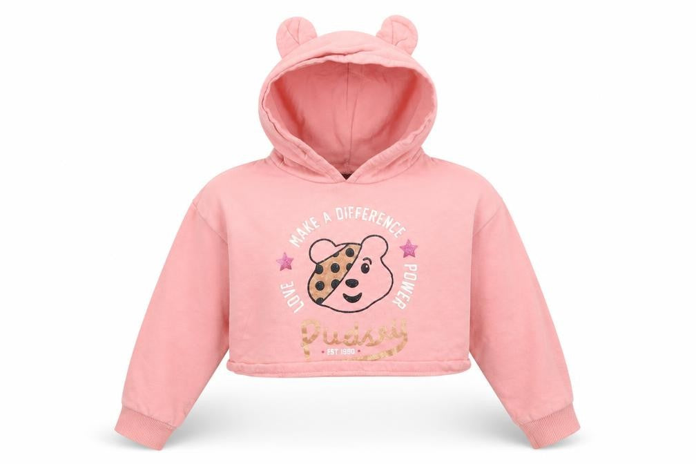 George Girls Pink   Pullover Hoodie Size 5-6 Years  - Crop