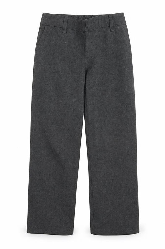 Front view of Marks & Spencer boys’ grey dress pants trousers, size 5-6, years