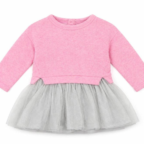 mini v Girls Pink Colourblock  Fit & Flare  Size 9-12 Months