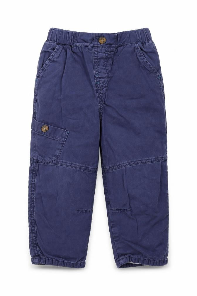M&Co Boys Blue Colourblock  Cargo Trousers Size 18-24 Months