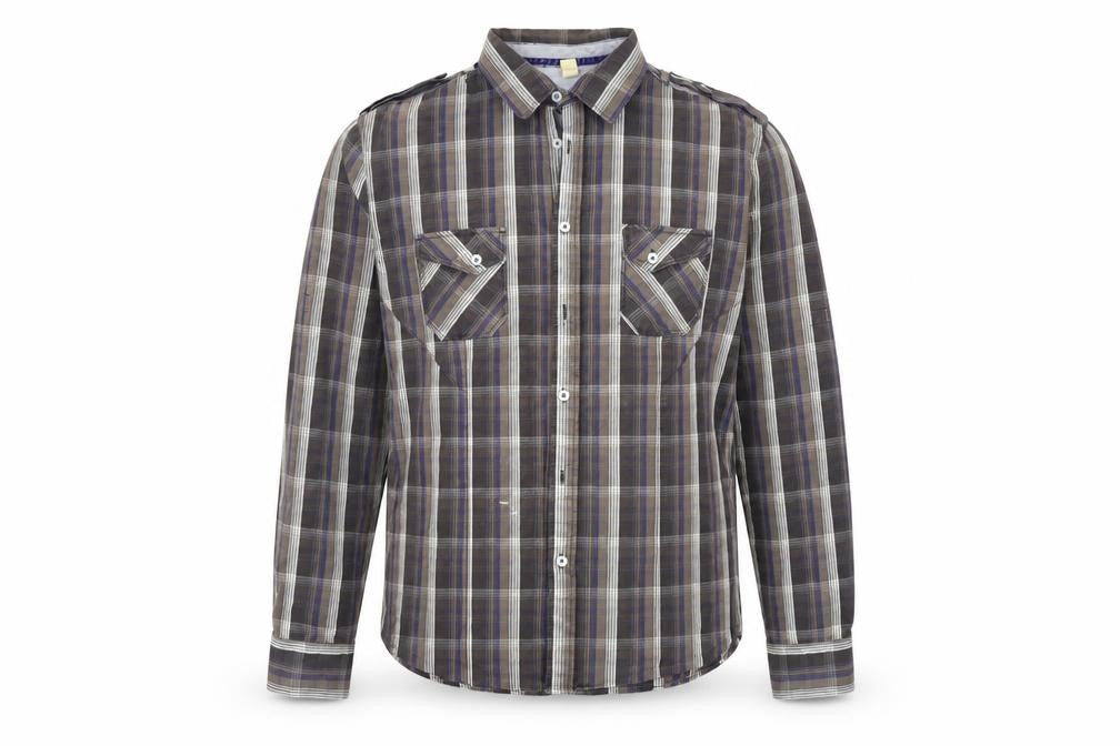 ASOS Mens Brown Check   Button-Up Size L