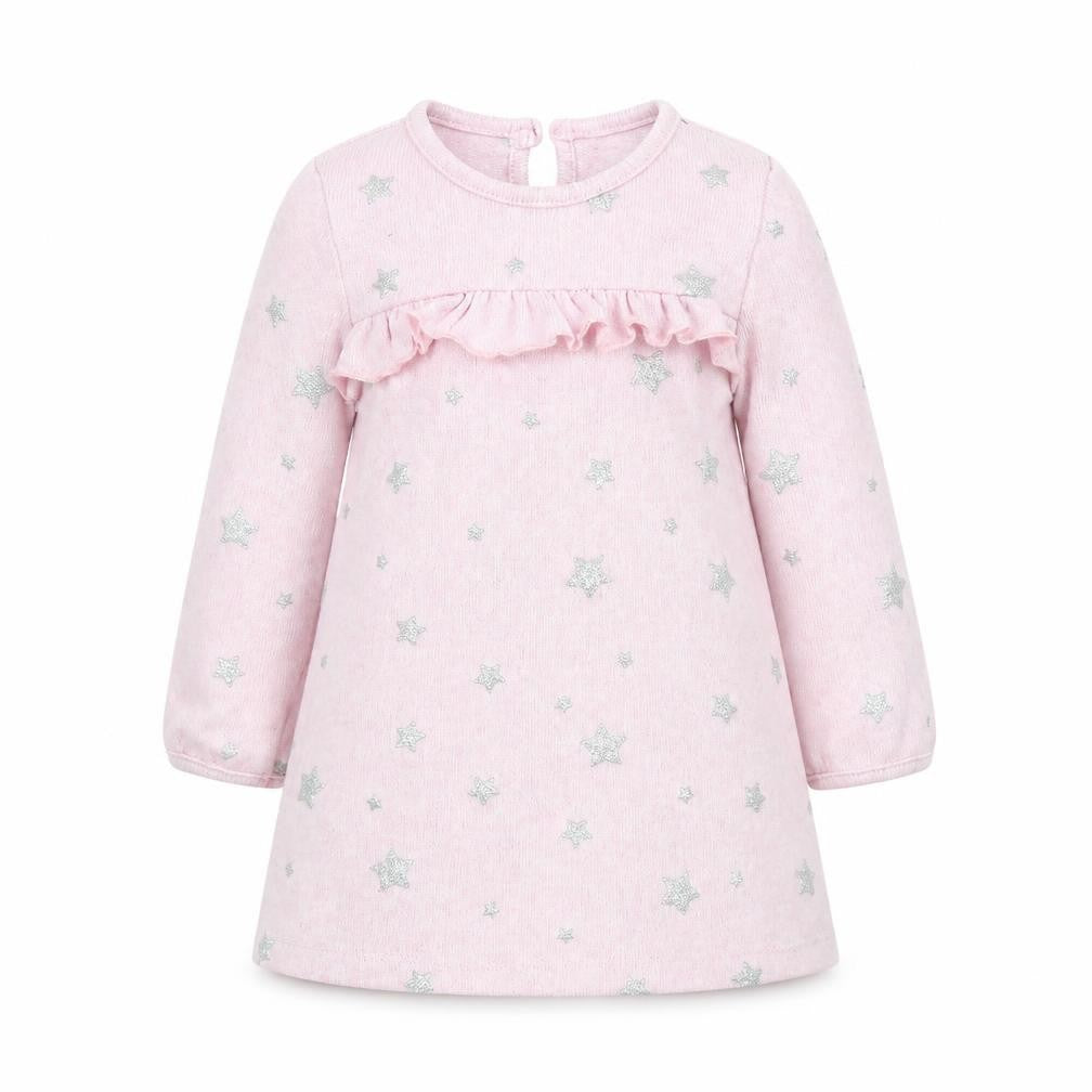 Front view of George girls’ pink colourblock a-line, size 12-18, months