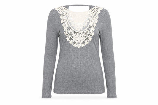 Front view of Hollister women’s grey basic t-shirt, size XS