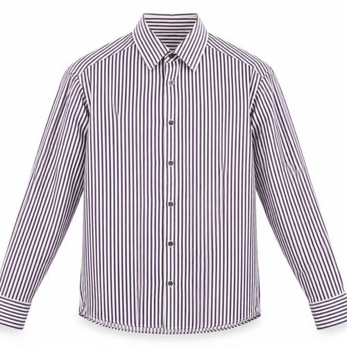 Autograph Mens White Striped   Button-Up Size M