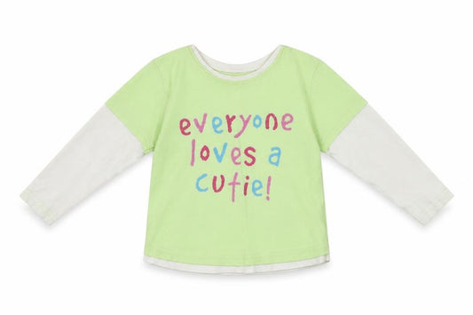 Front view of Next girls’ green basic t-shirt, size 12-18, months