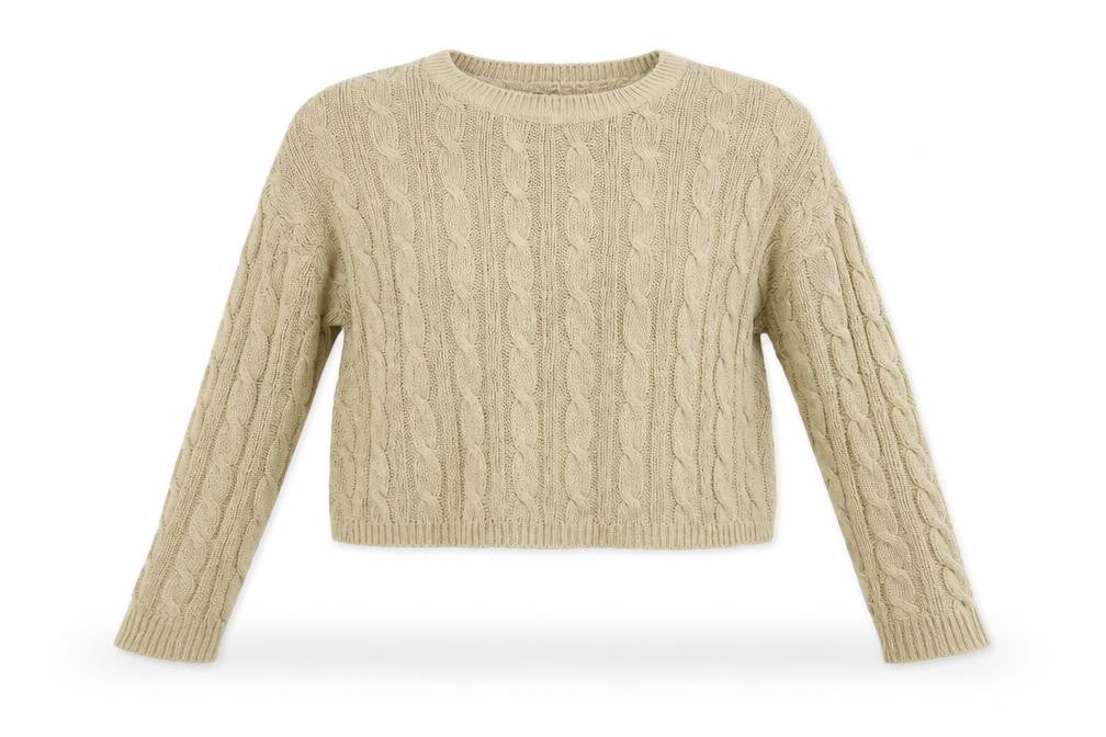 Front view of New Look women’s brown jumper, size M