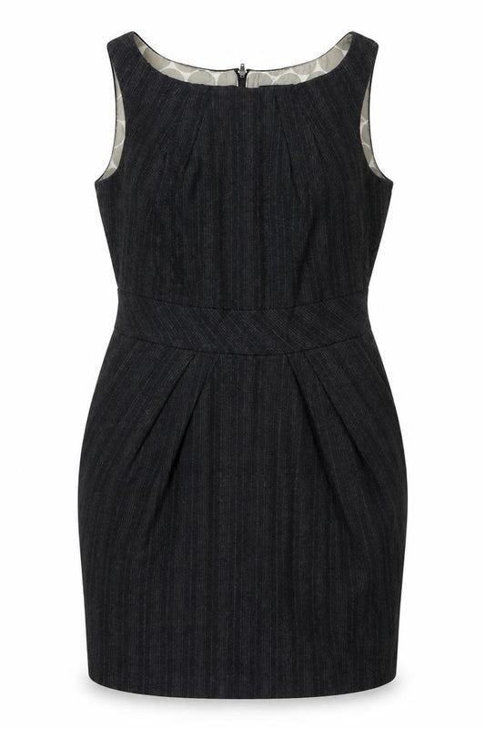 Front view of Next women’s black bodycon, size UK 12