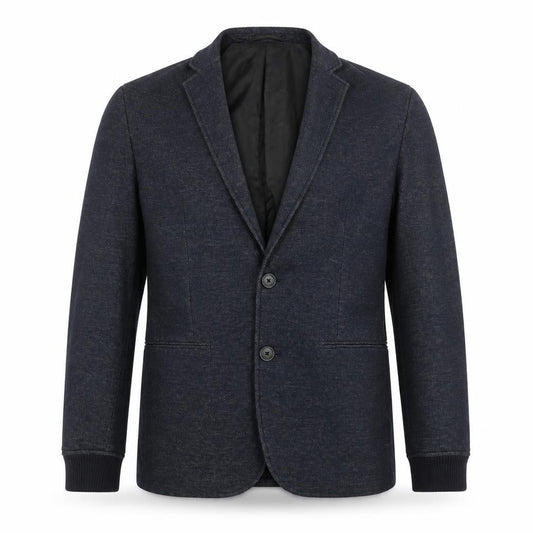 Front view of American Rag men’s blue jacket blazer, size M