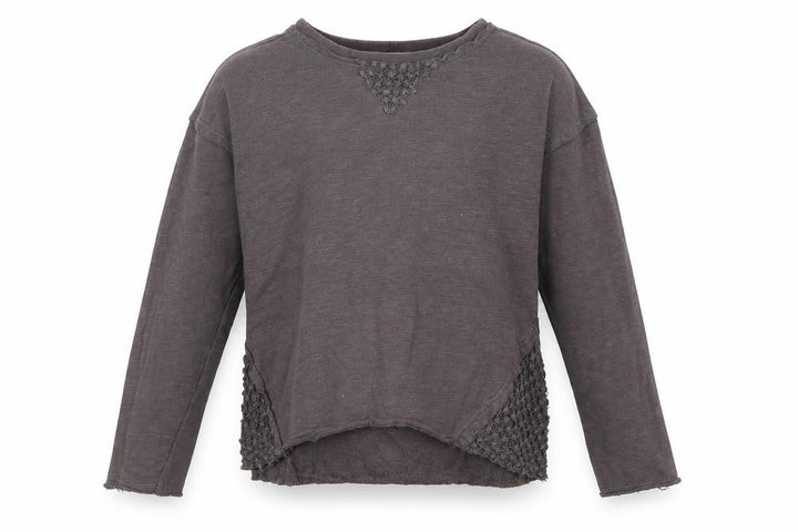 Mango Girls Grey Pullover Sweatshirt Size 9-10 Years