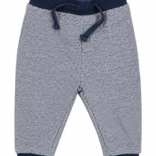 F&F Boys Blue Striped  Jogger Trousers Size 6-9 Months