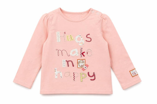 Front view of TU girls’ pink pullover casual, size 12, months
