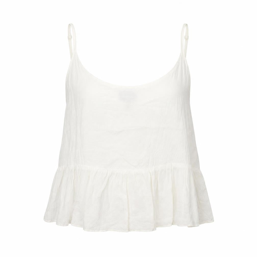 Front view of Topshop women’s white cropped t-shirt, size UK 6