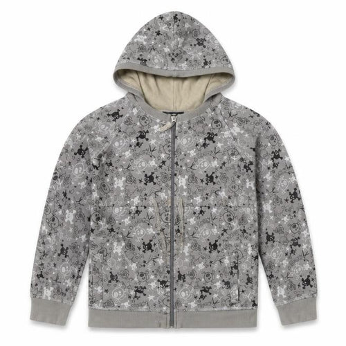 George Boys Grey Polka Dot  Full Zip Hoodie Size 10-11 Years