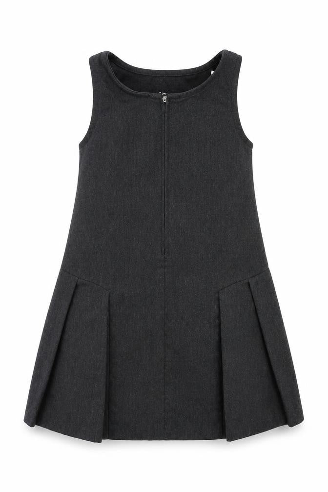 Front view of Tu girls’ grey a-line, size 4, years