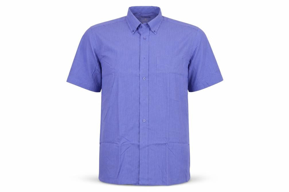 Front view of Portwest men’s blue button-up, size M