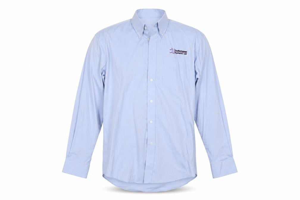 Kustom Kit Mens Blue    Button-Up Size 15