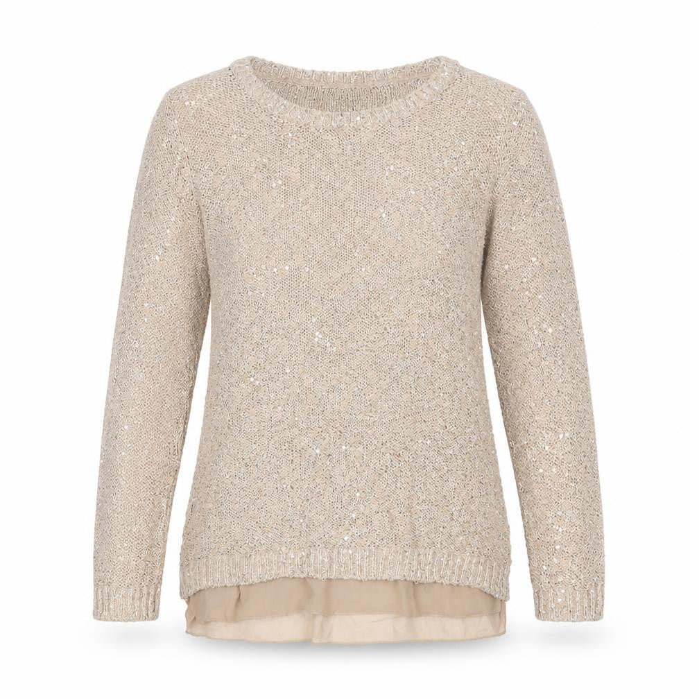 Front view of Your Sixth Sense women’s beige jumper, size S