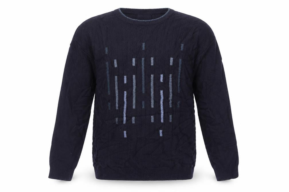Front view of WOODVILLE men’s multicoloured jumper, size L