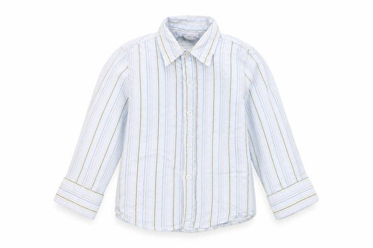 Front view of Next Baby Blue Basic Button-Up, size 12-18, Months