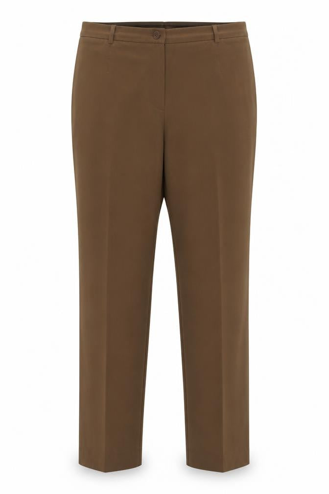 Front view of Punt Roma women’s brown trousers, size UK 18, 28-inch leg