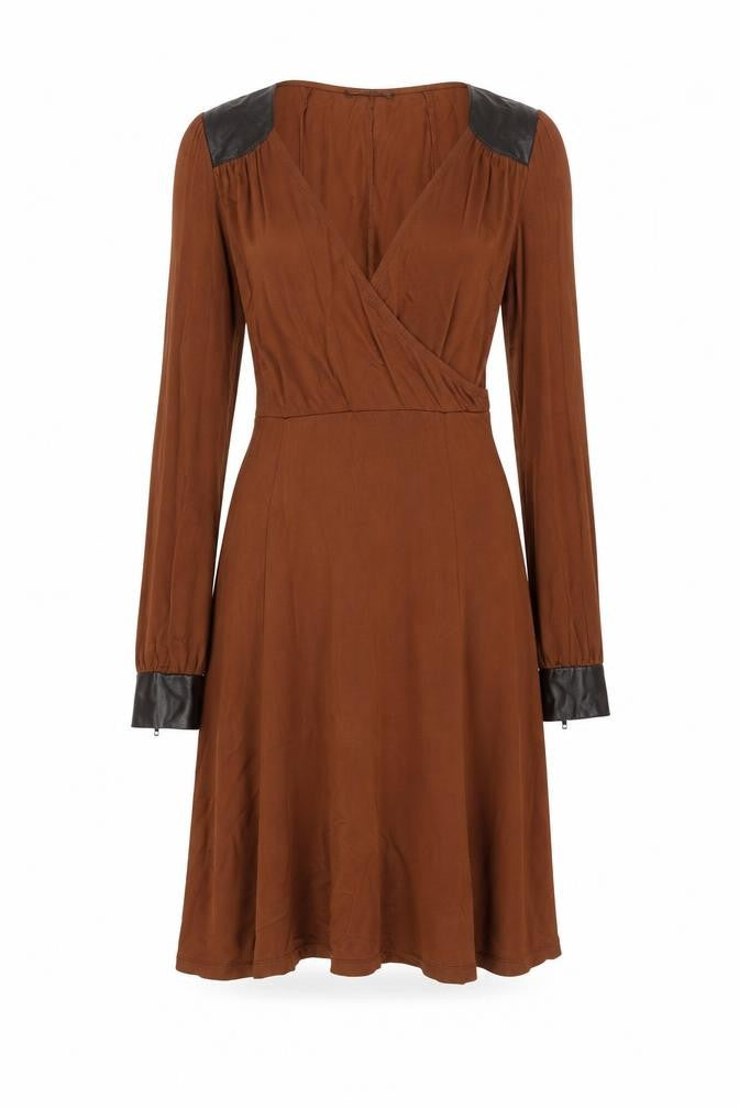 Front view of Marks & Spencer women’s brown a-line, size UK 10