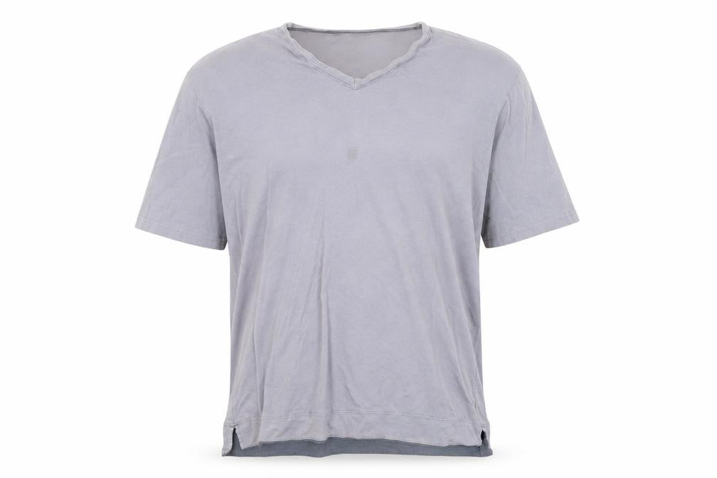 Front view of Bridgeport men’s grey basic t-shirt, size XL