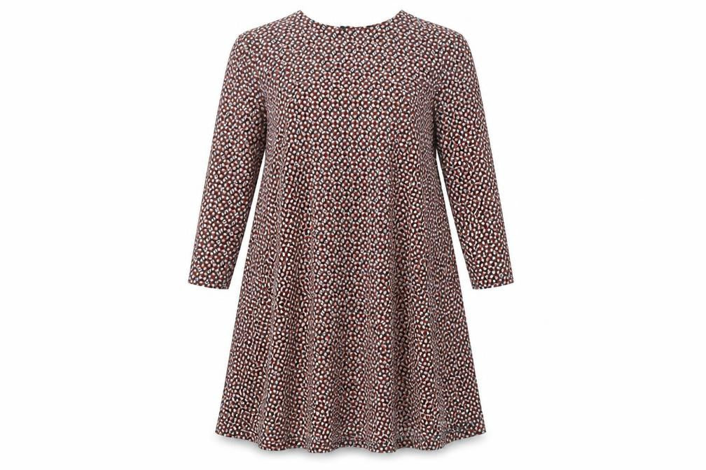 Front view of H&M women’s multicoloured argyle/diamond a-line, size UK 14
