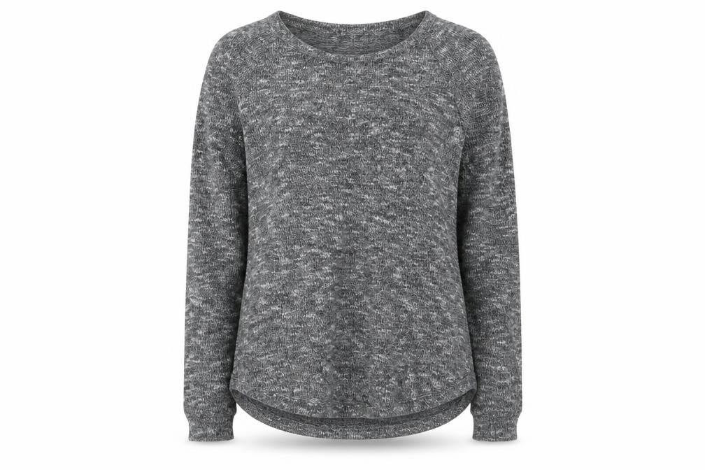 Front view of Sparkle & Fade women’s green knit jumper, size S