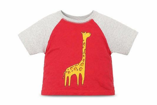 Front view of Next boys’ red geometric babydoll pyjama top, size 12-18, months