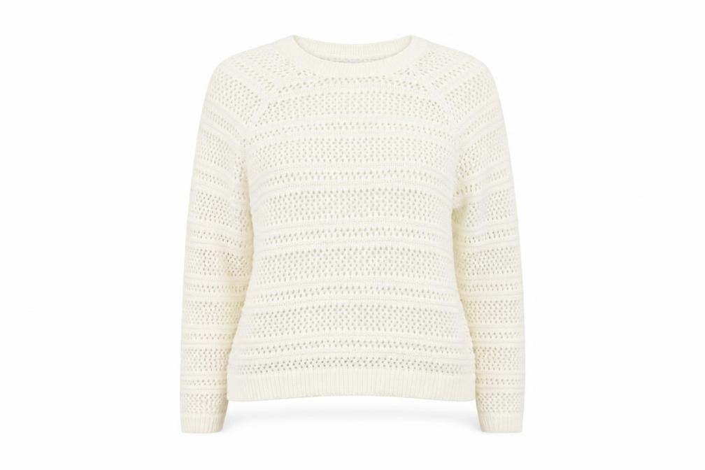 Front view of George women’s white knit jumper, size UK 12