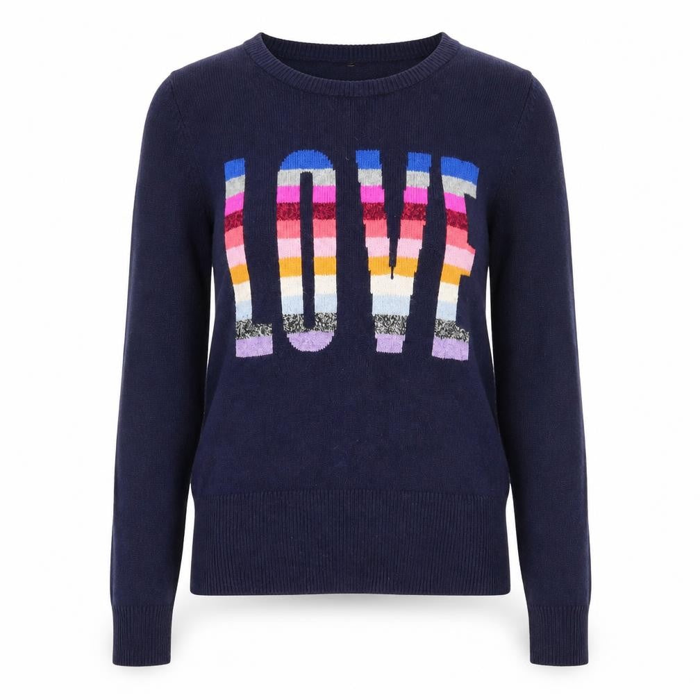 Front view of Gap women’s blue jumper, size XS