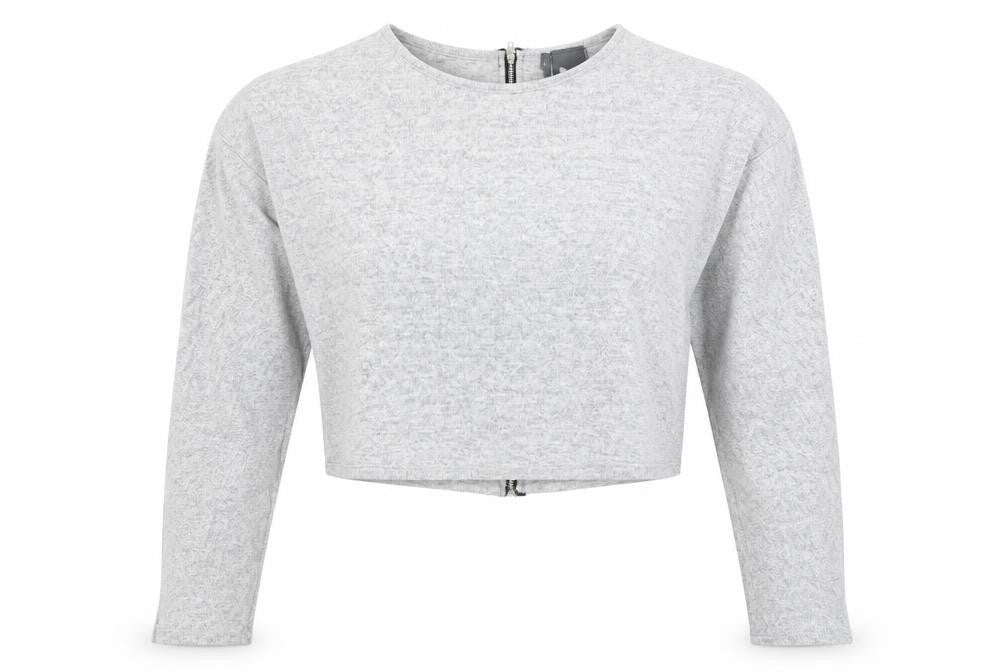 Front view of Sparkle women’s grey jumper, size S