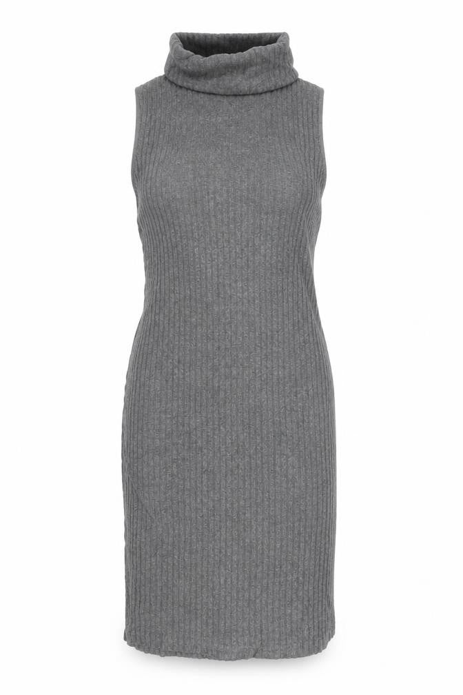 Front view of Bella Luxx women’s grey colourblock a-line, size S