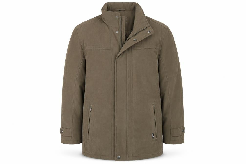 Front view of Wellington women’s brown overcoat coat, size XL