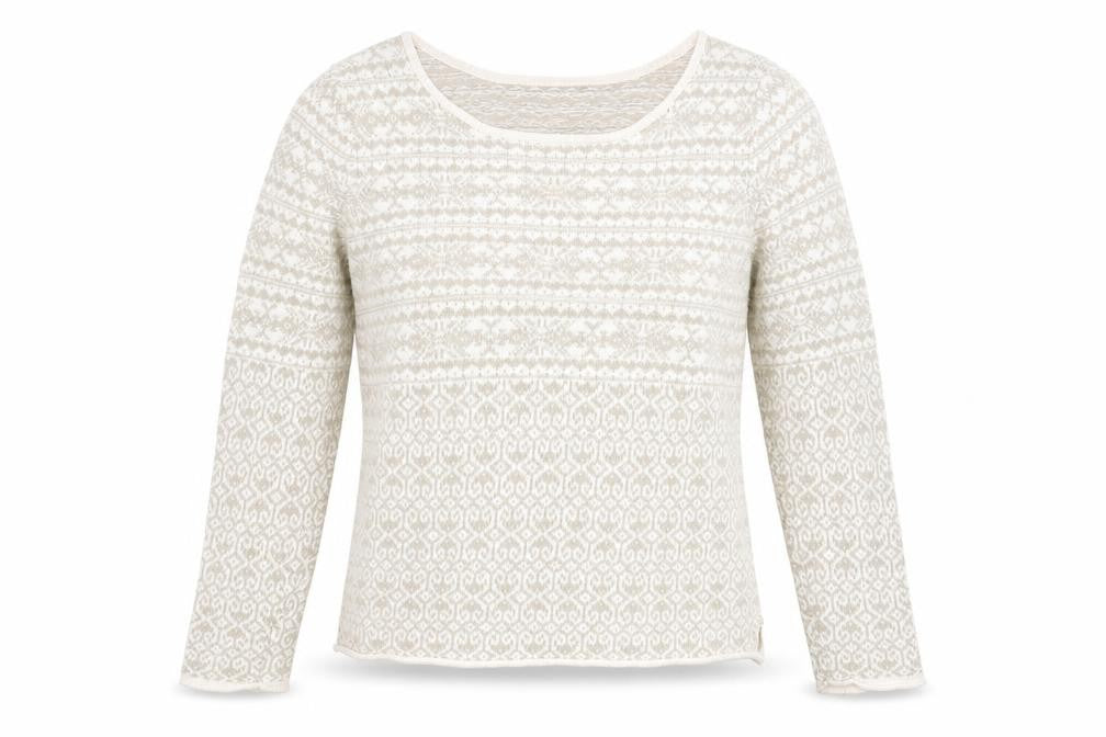 Front view of H&M women’s beige jumper, size L