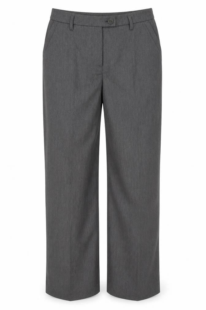 Front view of MICHELE women’s grey trousers, size UK 10, 32-inch leg