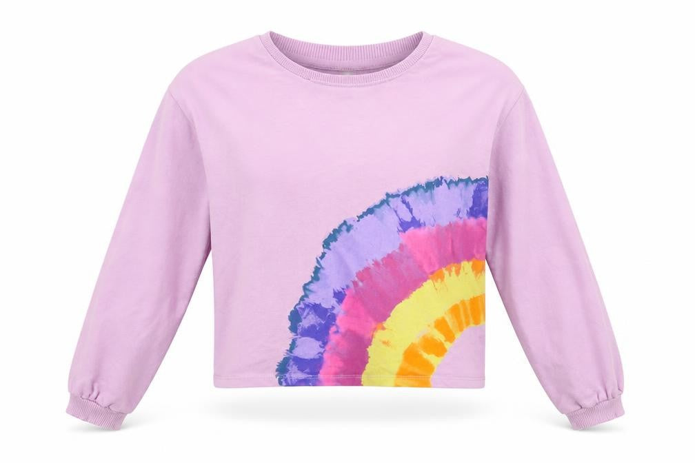 Front view of Tu girls’ purple jumper, size 12, years